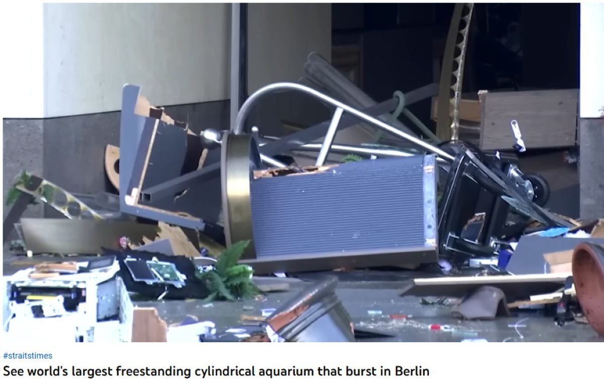 १५ सय माछाहरूको घर भनिने बर्लिनको विशाल एक्वैरियम फुट्यो